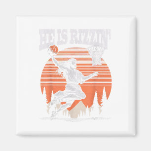 Han är Rizzin Funny Jesus Basketball Påsk Christi Magnet