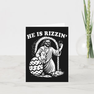 Han är Rizzin Funny Rizz Påsk Christian Påsk Kort