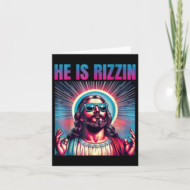 Han är Rizzin Glad påsk-dagen Kort (Framsida)