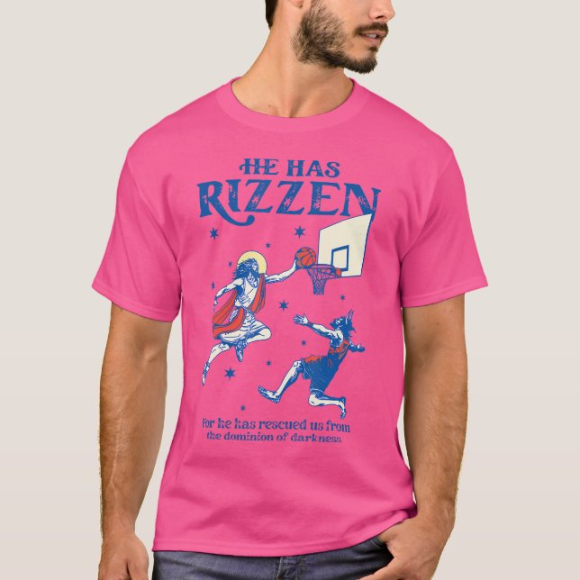 Han är Rizzin, han har rizzen Jesus. T Shirt (Framsida)
