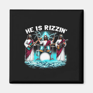 Han är Rizzin' Jesus har stigit upp Roligt kristet Magnet