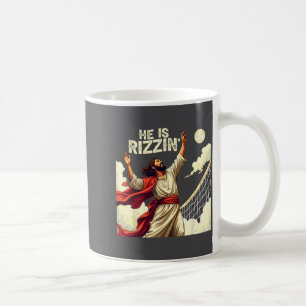 Han är Rizzin Jesus Meme Citat T-shirt Rolig Volle Kaffemugg