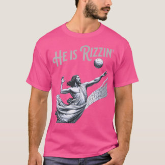Han är Rizzin Jesus som spelar volleyball-kul spor T Shirt