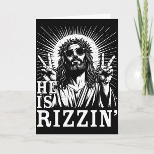 Han är Rizzin Kristet Kors Jesus Bibelvers Glad Kort