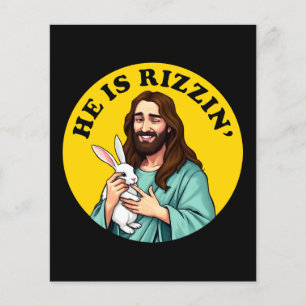 Han är Rizzin Lusnyj Jesus Christian Påsk Dag Flygblad