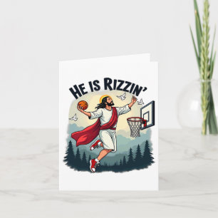 Han är Rizzin Påsk Jesus som spelar basketboll Rin Kort