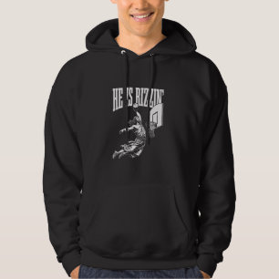 Han är Rizzin Rolig Jesus Basket Meme Hoodie