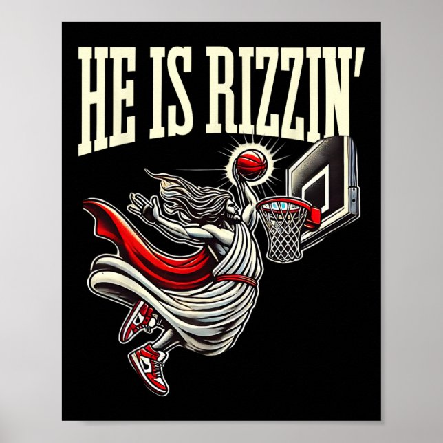 Han är Rizzin rolig Jesus Sketll Meme  Poster (Framsidan)