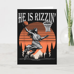 Han är Rizzin rolig Jesus Sketll Påsk Kristna M Kort