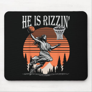 Han är Rizzin rolig Jesus Sketll Påsk Kristna Män Musmatta