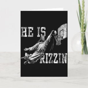 Han är Rizzin rolig kristen basket meme påsk Kort