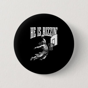 Han är Rizzin rolig påsk Rizz Meme Sketll Knapp