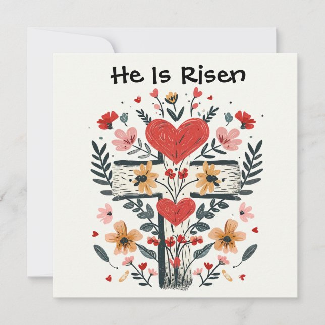 Han är rysk Jesus Kor-hälsningskort, Påsk-dagen Julkort (Framsida)