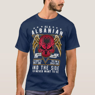Han är stolt över att vara albanska gåsskjorta t shirt