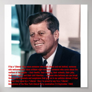 Han är stolt över att vara en "liberal" poster