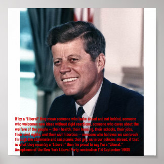 Han är stolt över att vara en "liberal" poster