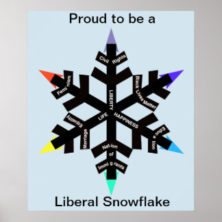 Han är stolt över att vara en liberal poster i snö