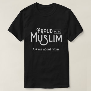 Han är stolt över att vara muslimsk Mörk Tshirt T Shirt