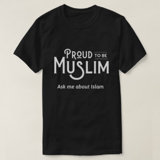 Han är stolt över att vara muslimsk Mörk Tshirt T Shirt