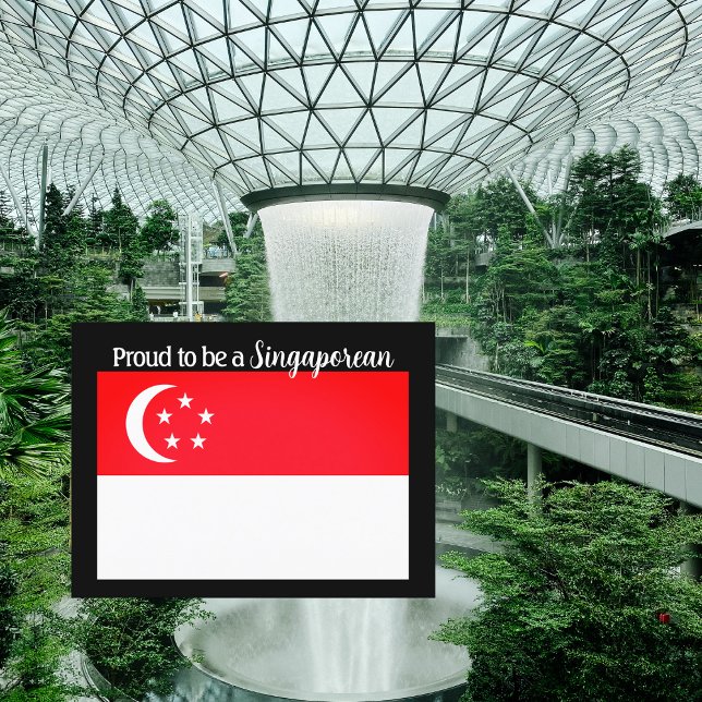 Han är stolt över att vara singaporians nationalda vykort (Skapare uppladdad)