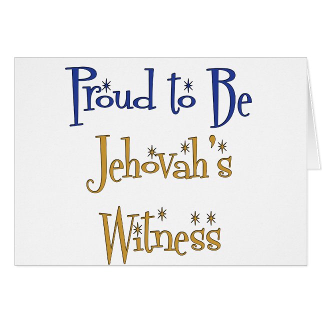 Han är stolt över Jehovas vittne Hälsningskort (Framsidan Horizontal)