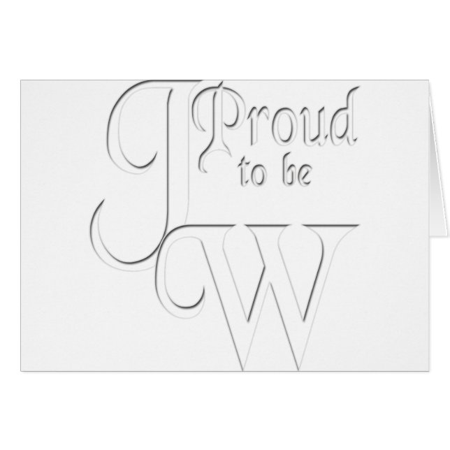 Han är stolt över Jehovas vittne Hälsningskort (Framsidan Horizontal)