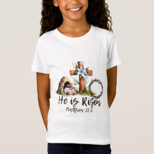Han är upprest Får Lamb Kor Jesus Christian Easte T Shirt