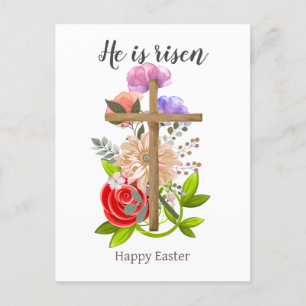 Han är upprest, Glad påsk till vänner, Religiösa Helg Vykort