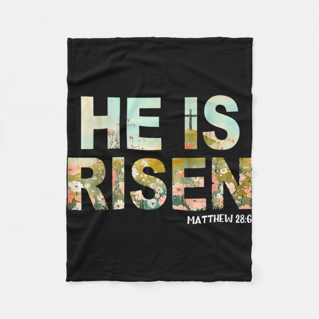 Han är uppstånden boho påsk kristen jesus  fleecefilt (Framsidan)