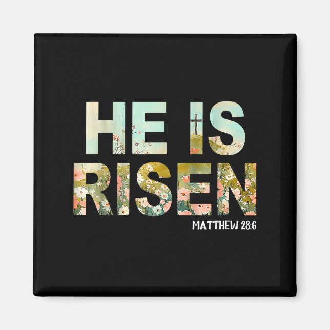Han är uppstånden boho påsk kristen jesus  magnet (Framsidan)