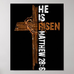 Han är uppstånden boho påsk kristen jesus poster
