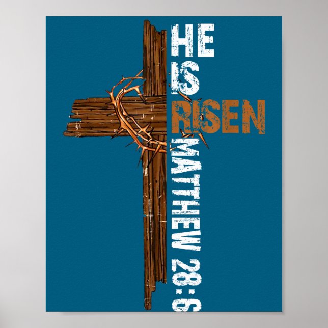Han är uppstånden boho påsk kristen jesus  poster (Framsidan)