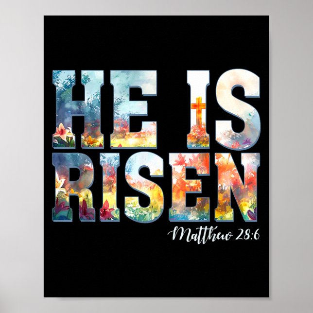 Han är uppstånden boho påsk kristen jesus  poster (Framsidan)
