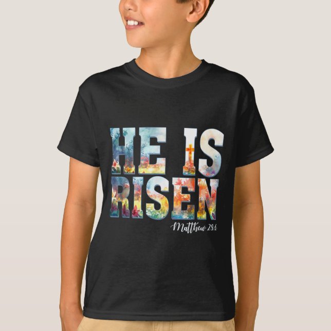 Han är uppstånden boho påsk kristen jesus  t shirt (Framsida)