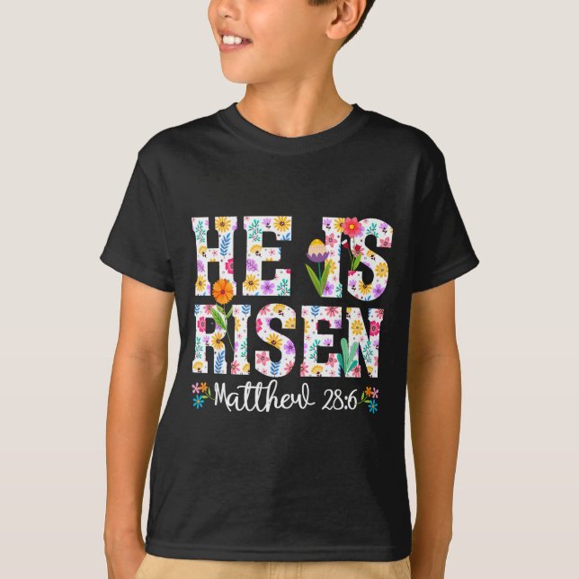 Han är uppstånden boho påsk kristen jesus  t shirt (Framsida)