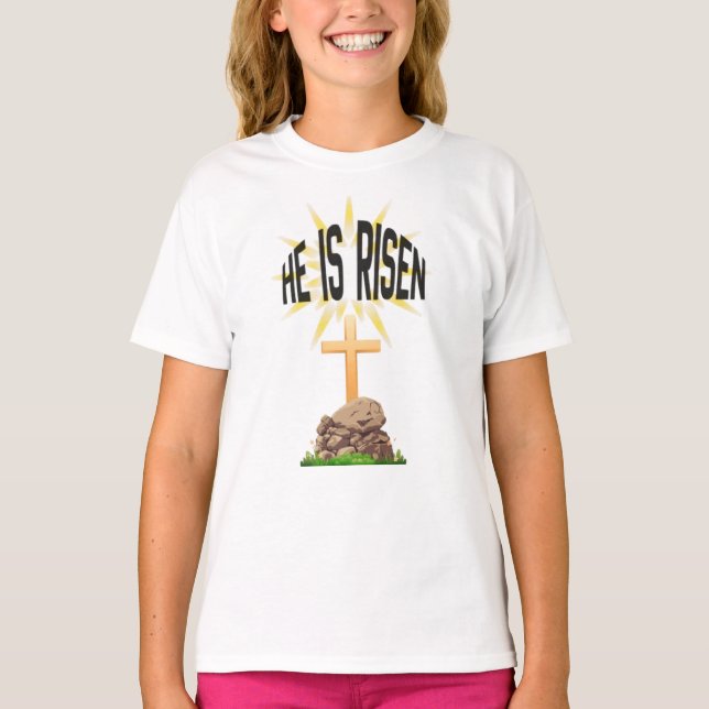 Han Är Uppstånden Designs POD Säljare Tjänar På T Shirt (Framsida)