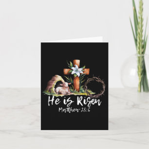 Han är Uppstånden Får Lamm Kors Jesus Kristna Påsk Kort