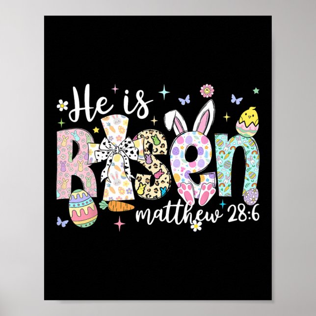 Han är Uppstånden Jesus Kristi Glad Påsk Kvinnor B Poster (Framsidan)