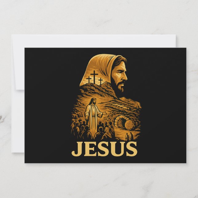 Han är Uppstånden Jesus Kristi Glada Påsk Inbjudningar (Framsida)