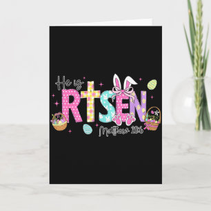 Han är Uppstånden Jesus Kristna Kanin Kanin Ägg Gl Kort