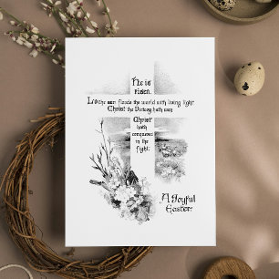 Han är uppstånden Jesus Vintage Religiöst Påsk Julkort