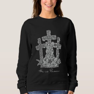 Han är Uppstånden Kors Jesus Kristna Kokett Kanin  T Shirt