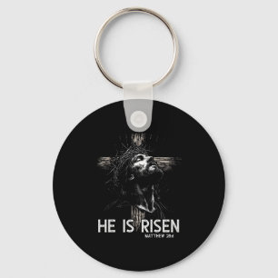 Han är uppstånden Kristet kors Jesus Bibelvers Öst Nyckelring