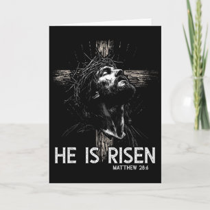 Han är uppstånden Kristet kors Jesus Bibelvers Pås Kort
