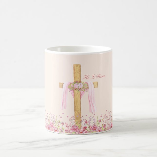 Han är Uppstånden Kristet Påsk Personligt Kaffemugg (Center)