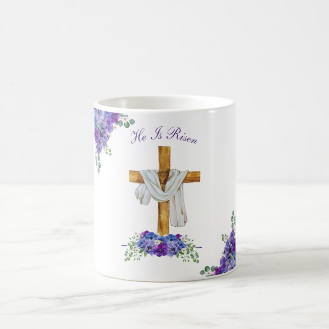 Han är Uppstånden Kristna Påsk Personlig Kaffemugg (Center)