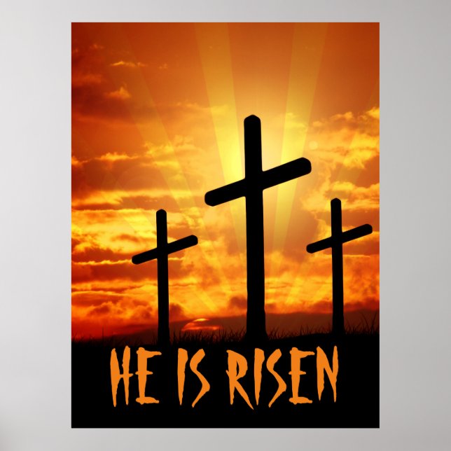 Han är uppstånden Matteus 28:6 Påsk  Poster (Framsidan)