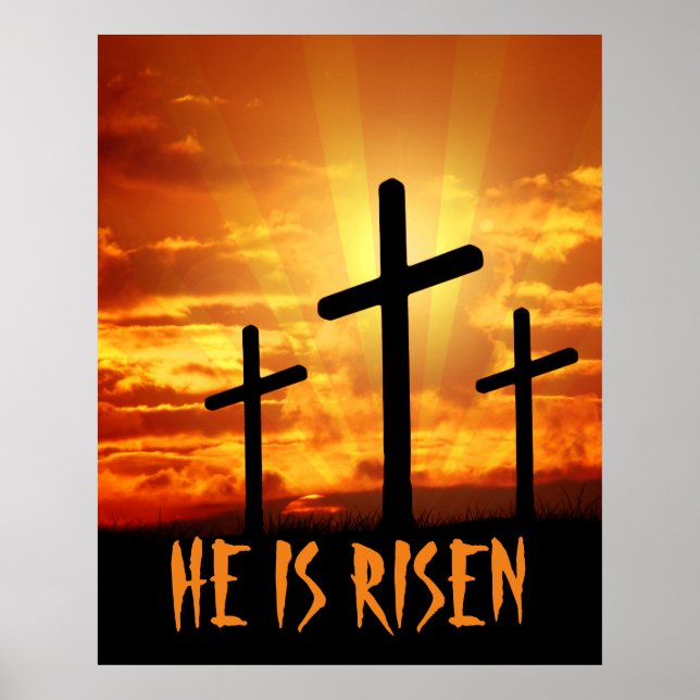 Han är uppstånden Matteus 28:6 Påsk  Poster (Framsidan)