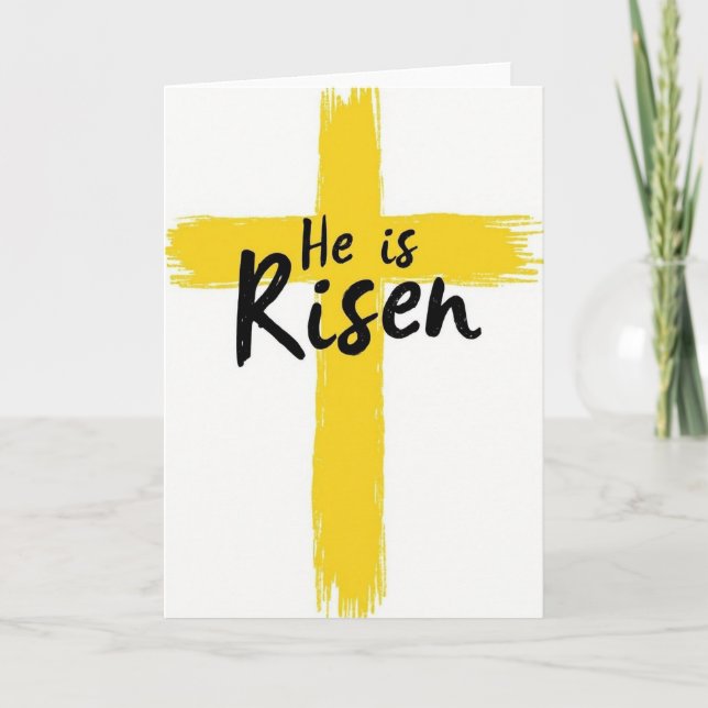 Han är Uppstånden Minimalistisk Kort (Framsida)