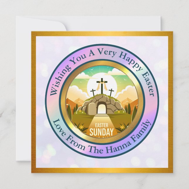 Han är Uppstånden och firande av Resurrection Sund Inbjudningar (Framsida)